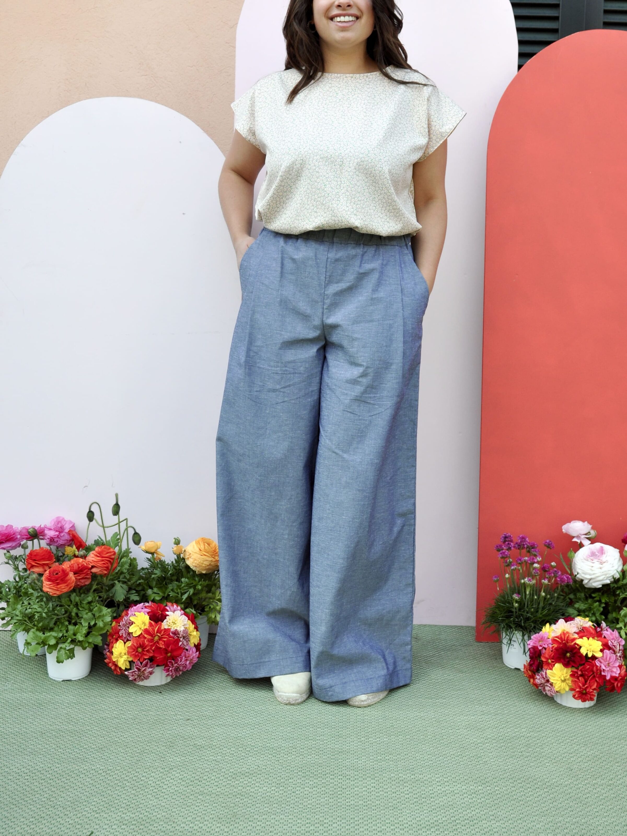 Pantaloni Evergreen azzurro/grigio melange - immagine 2