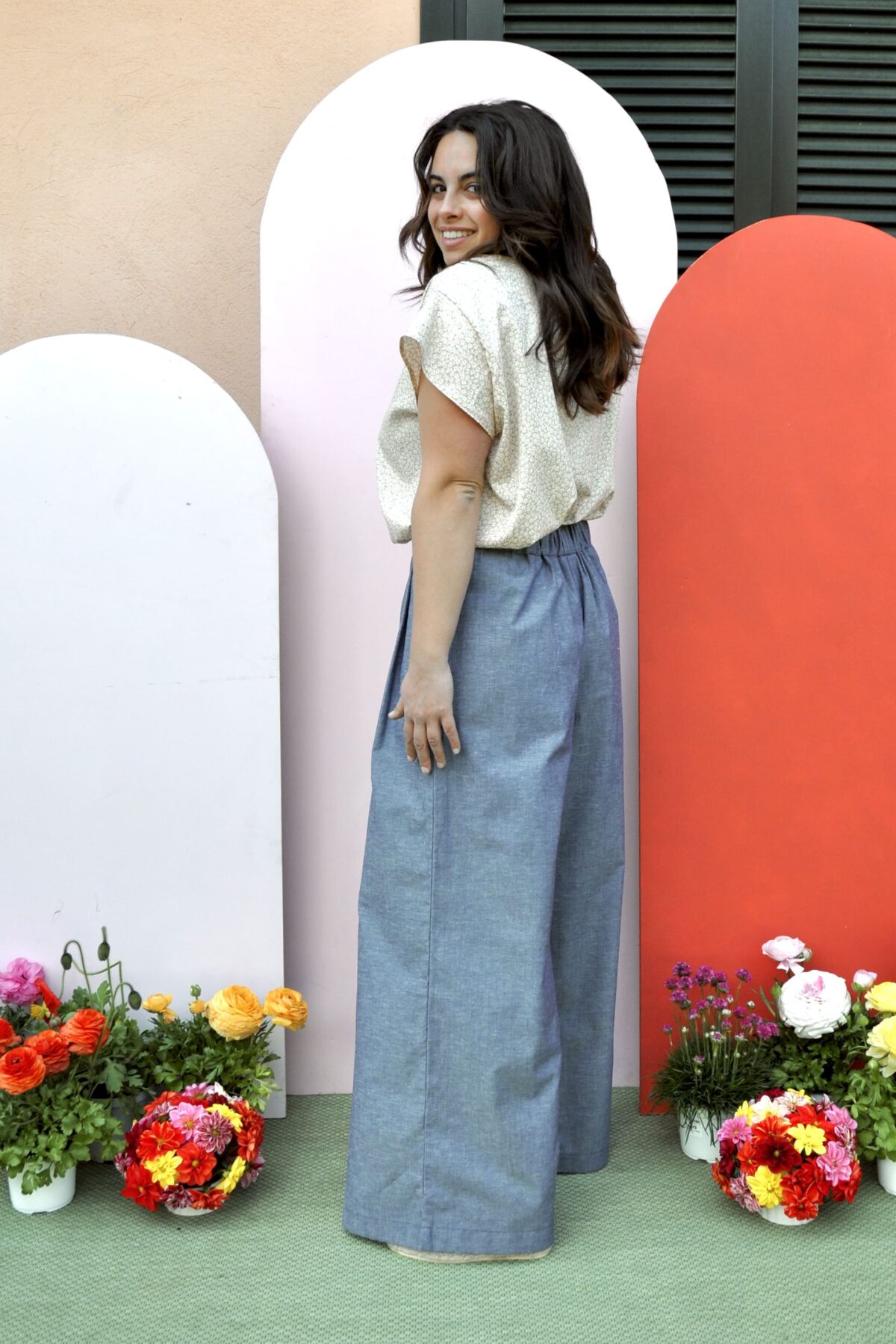 Pantaloni Evergreen azzurro/grigio melange