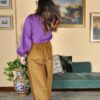 Pantaloni palazzo Evergreen velluto - immagine 3
