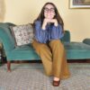 Pantaloni palazzo Evergreen velluto - immagine 8