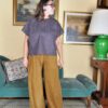 Pantaloni palazzo Evergreen velluto - immagine 9