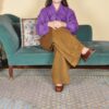 Pantaloni palazzo Evergreen velluto - immagine 5