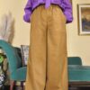 Pantaloni palazzo Evergreen velluto