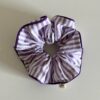 Scrunchie righe lilla/bianco + piping viola